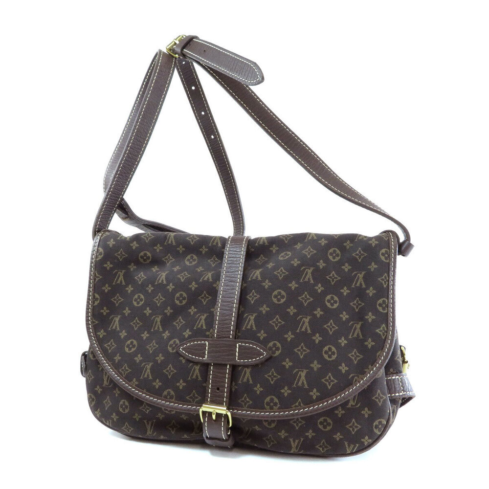 Louis Vuitton Lin Shoulder Monogram Saumur Bag